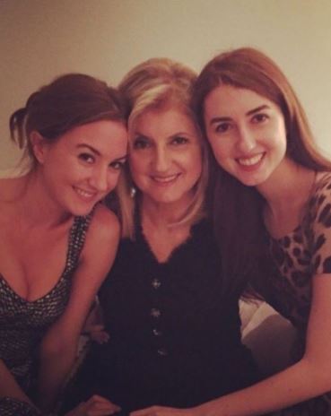 Isabella Huffington with her mother Arianna Huffington and sister Christina Huffington.